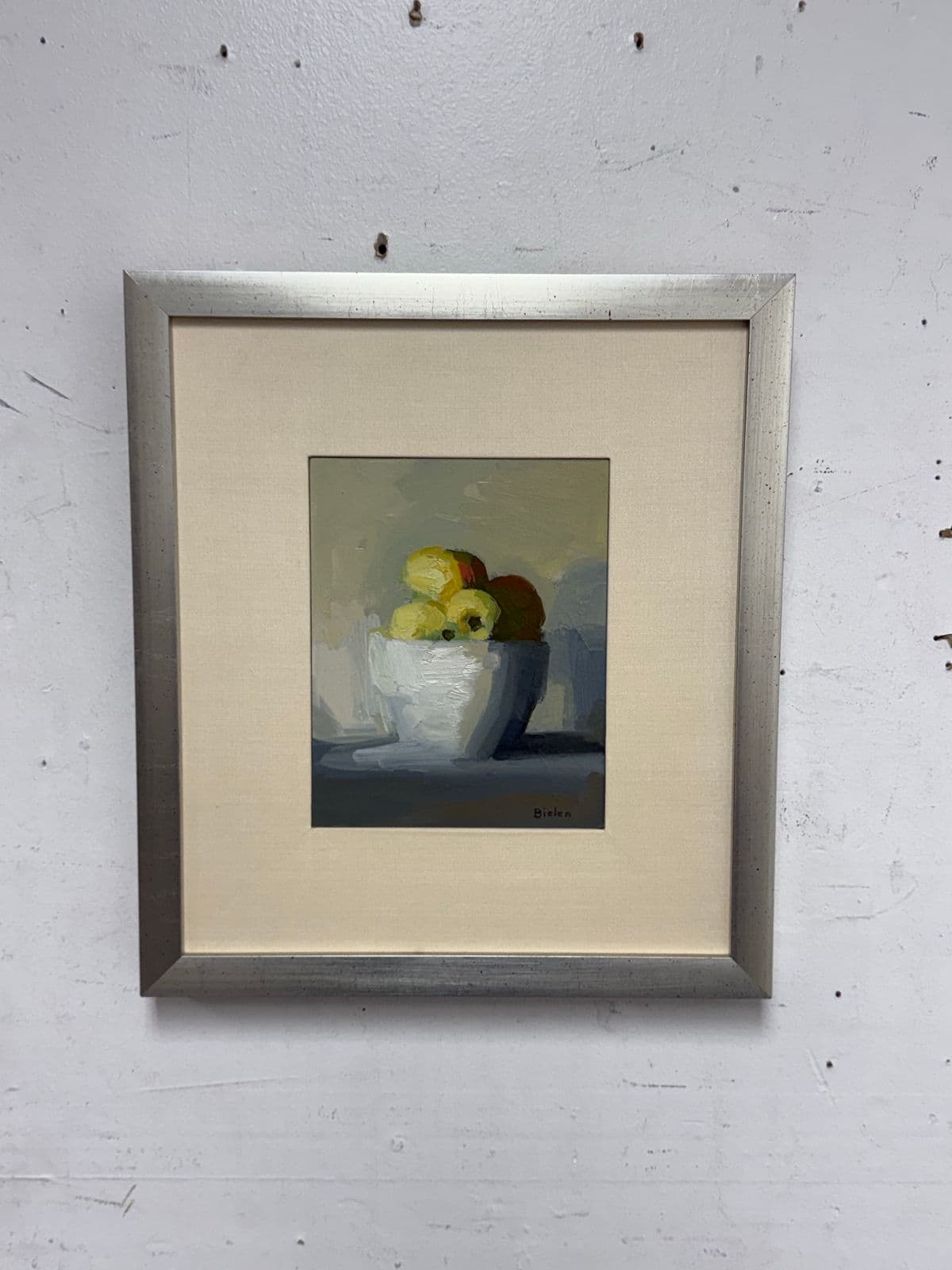 Stanley Bielen "Ladi Apples" Oil on Paper + Signed, Circa 2001 - Thumbnail 7