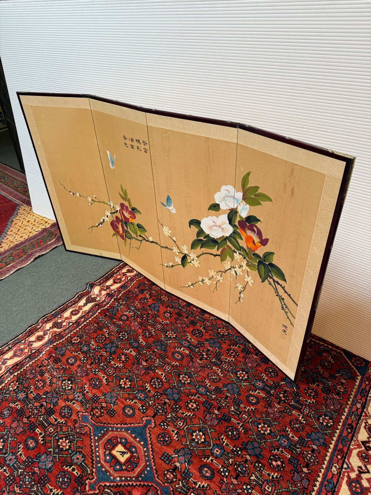 Hand Painted Chinese Gold Screen/Room Divider - Thumbnail 3