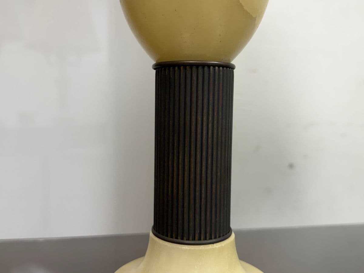 Vintage Alabaster + Bronze Finish Table Lamps, Pair - Thumbnail 11