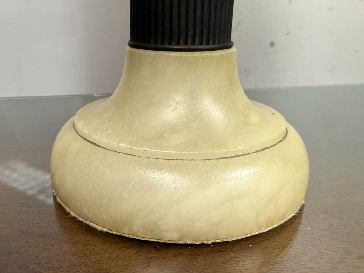 Vintage Alabaster + Bronze Finish Table Lamps, Pair - Thumbnail 12