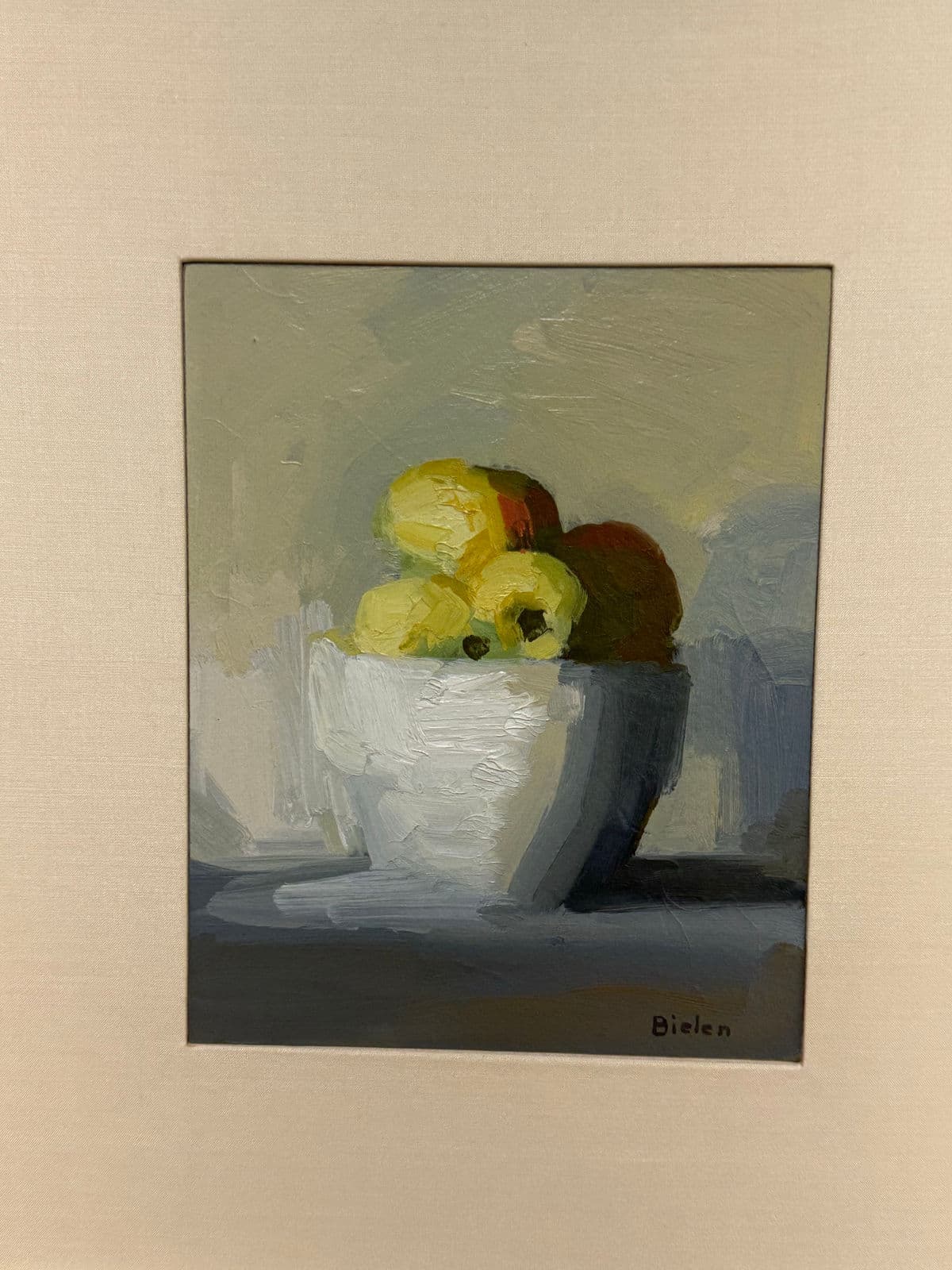 Stanley Bielen "Ladi Apples" Oil on Paper + Signed, Circa 2001 - Thumbnail 13