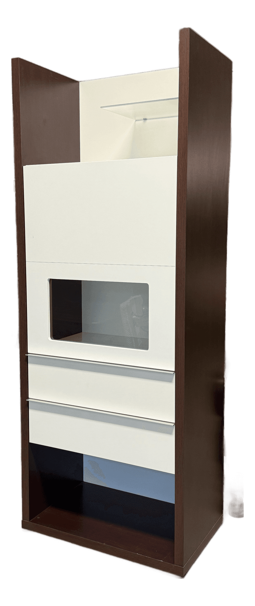 Custom Design Dark Brown + White Laminate Cabinet - Thumbnail 2