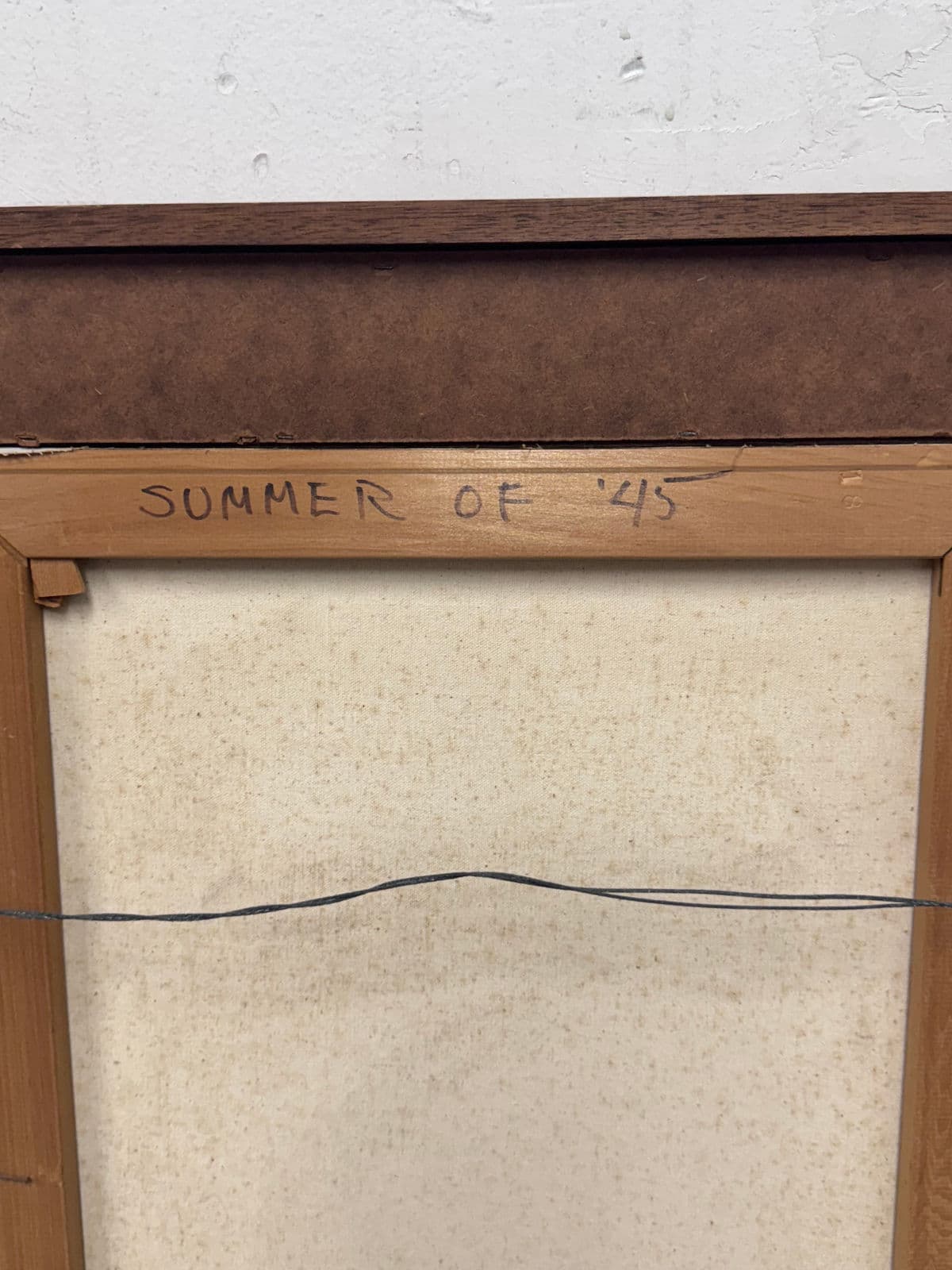Circa 1945 A. Rugh Framed Oil Painting "Summer of 45" - Thumbnail 8