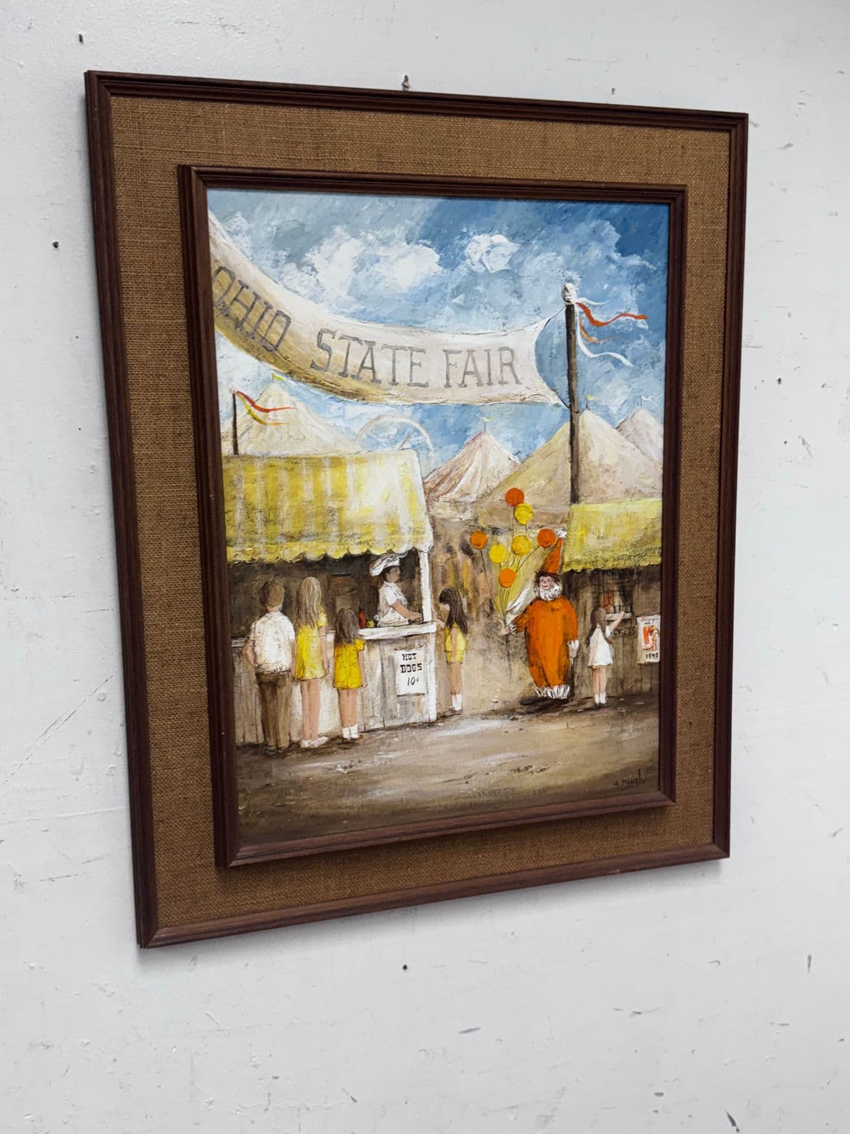 Circa 1945 A. Rugh Framed Oil Painting "Summer of 45" - Thumbnail 3