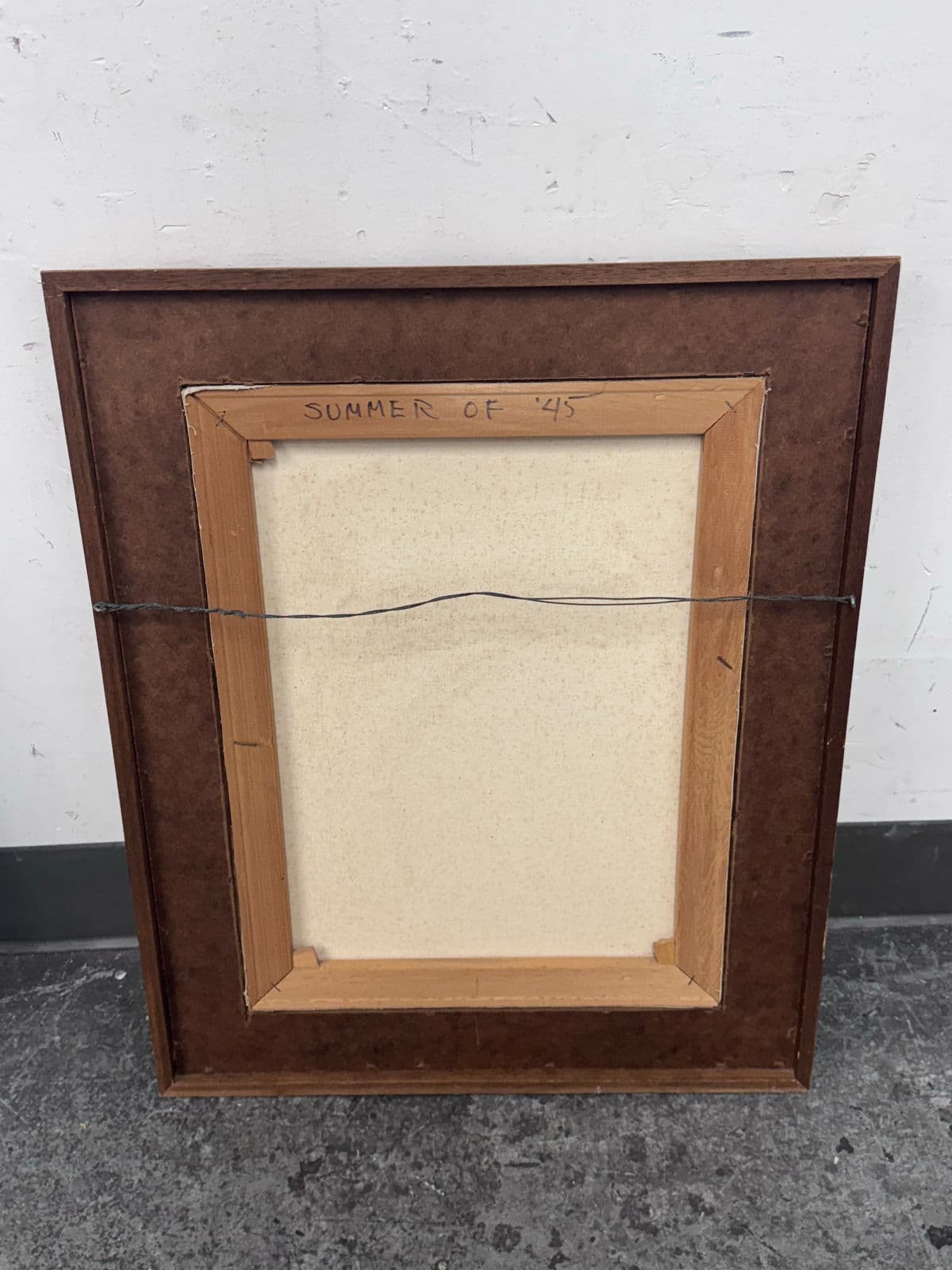 Circa 1945 A. Rugh Framed Oil Painting "Summer of 45" - Thumbnail 9