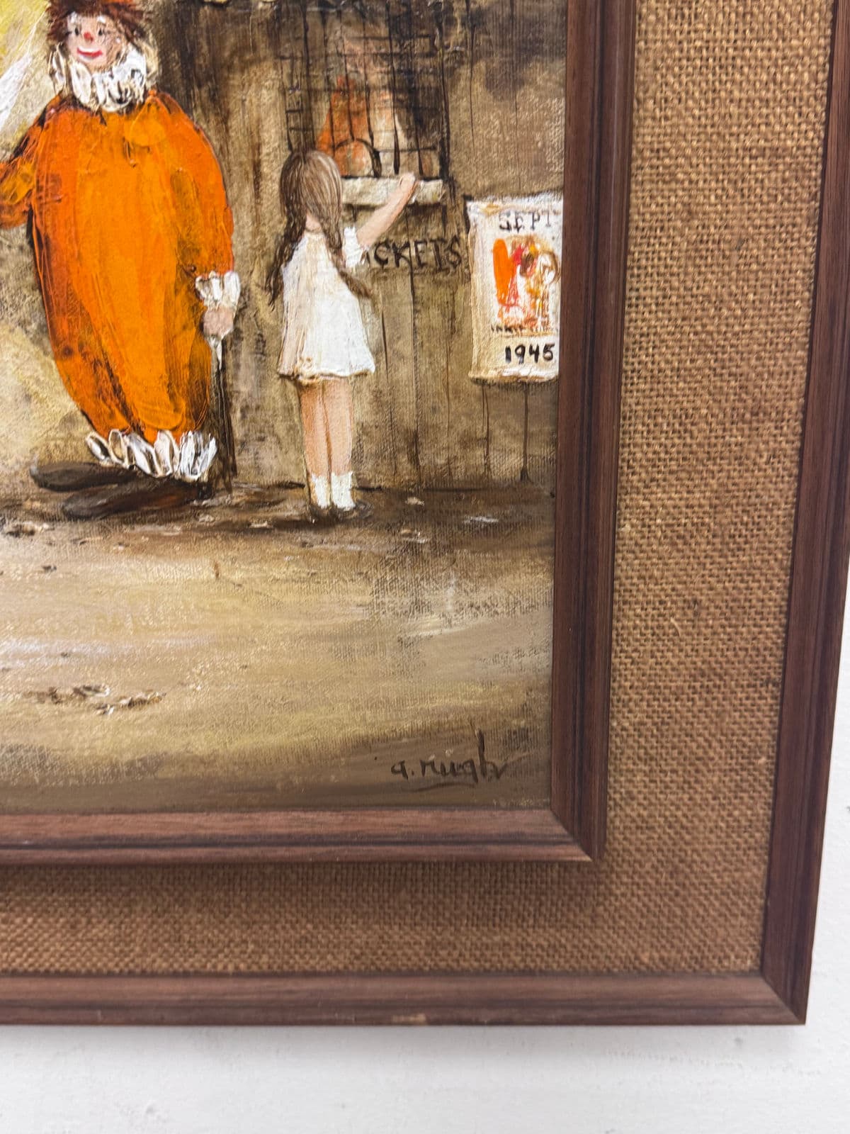 Circa 1945 A. Rugh Framed Oil Painting "Summer of 45" - Thumbnail 13