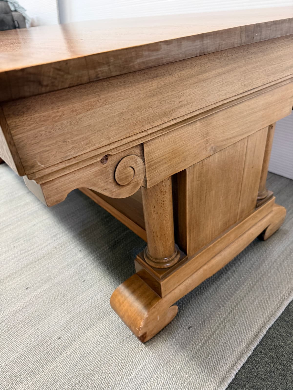 Antique Oak Coffee Table - Thumbnail 8