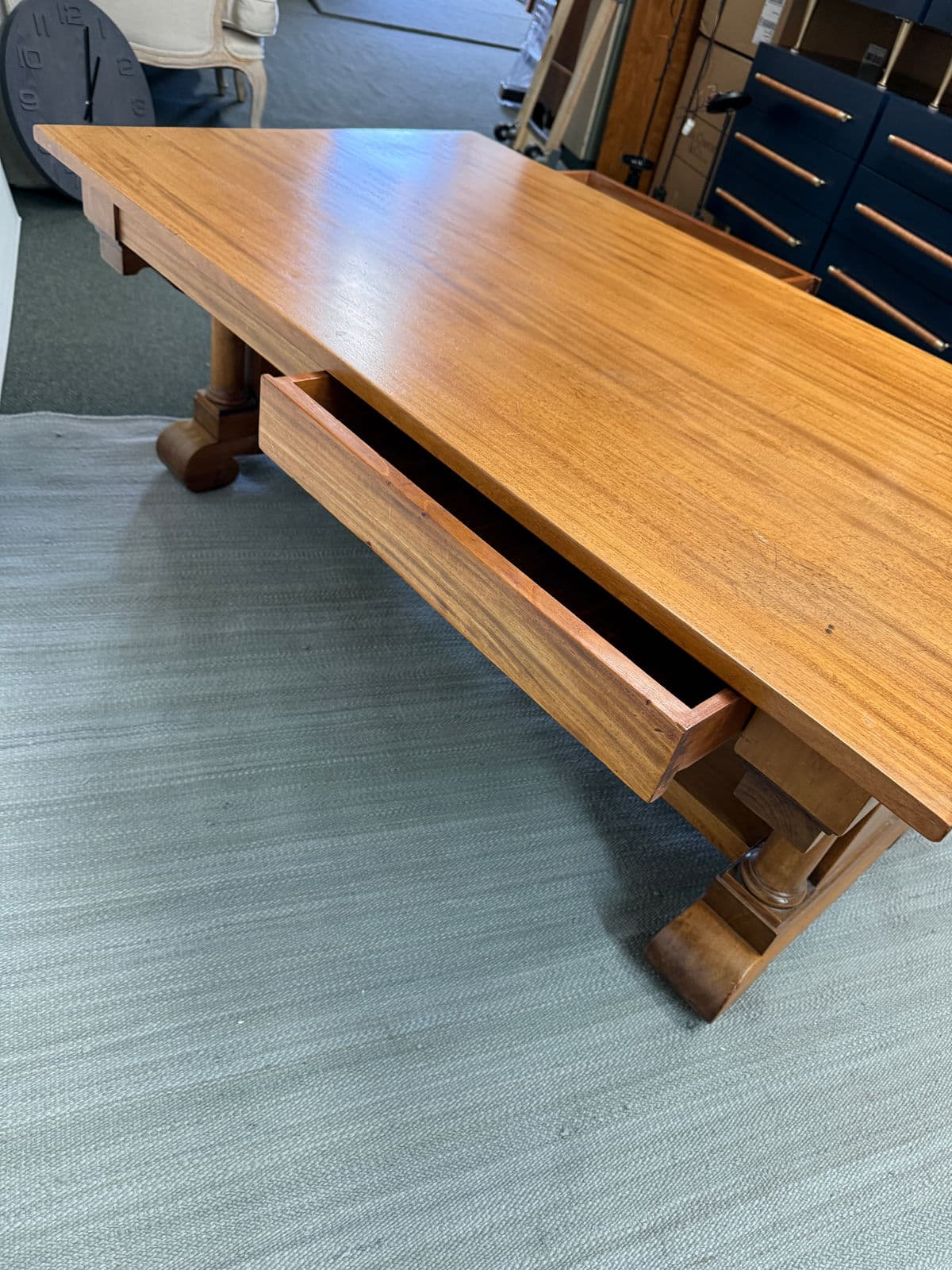 Antique Oak Coffee Table - Thumbnail 7