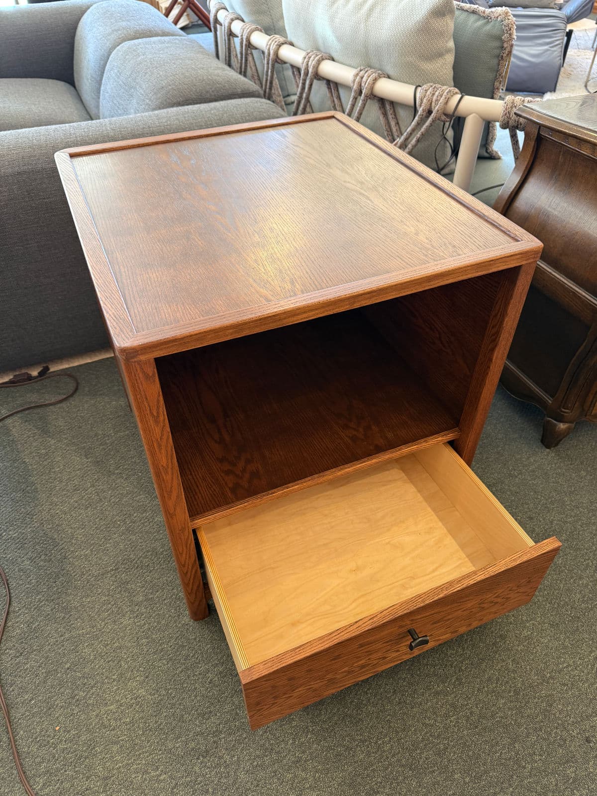 Oak Wood Side Table/Printer Stand - Thumbnail 5