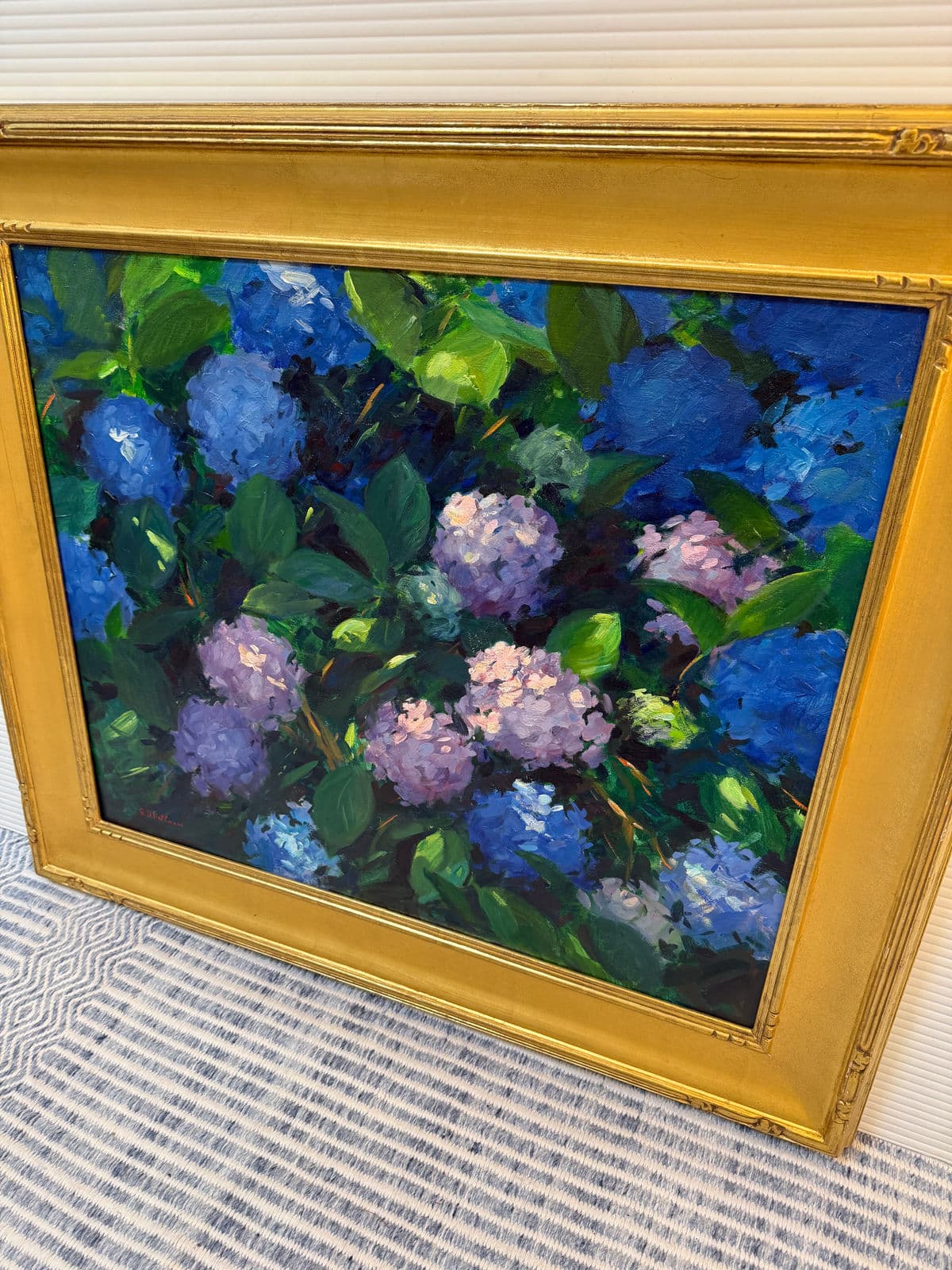 Gary David Hoffman "Hydrangeas" Oil Painting, Framed - Thumbnail 5