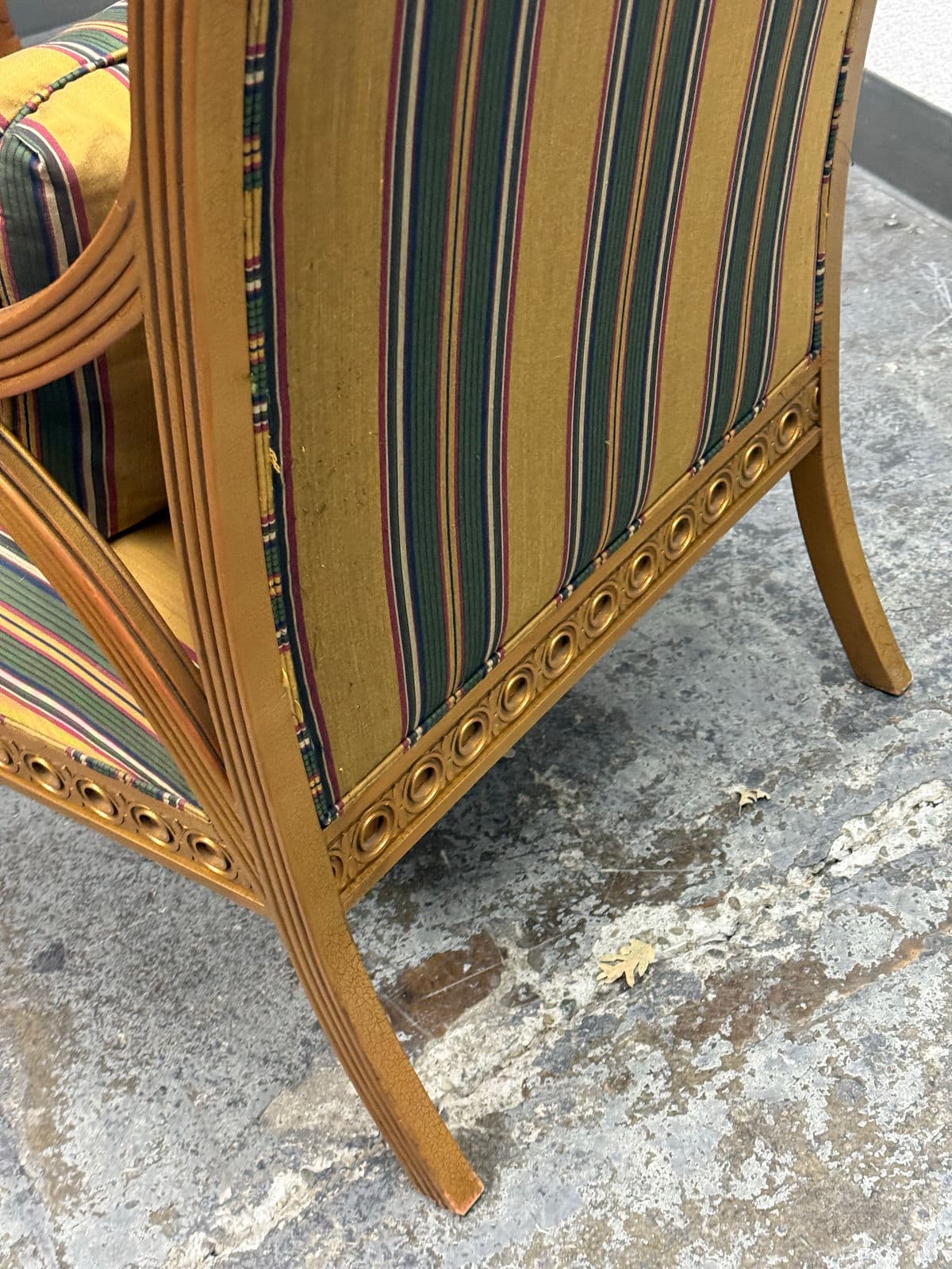 Vintage Henredon French Regency Style Carved Arm Chair. - Thumbnail 6