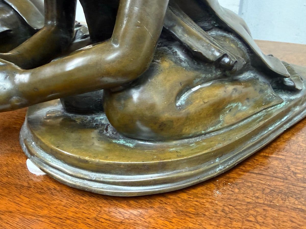 Mid 20th Century Bronze Burmese Monk Statues, Pair - Thumbnail 12