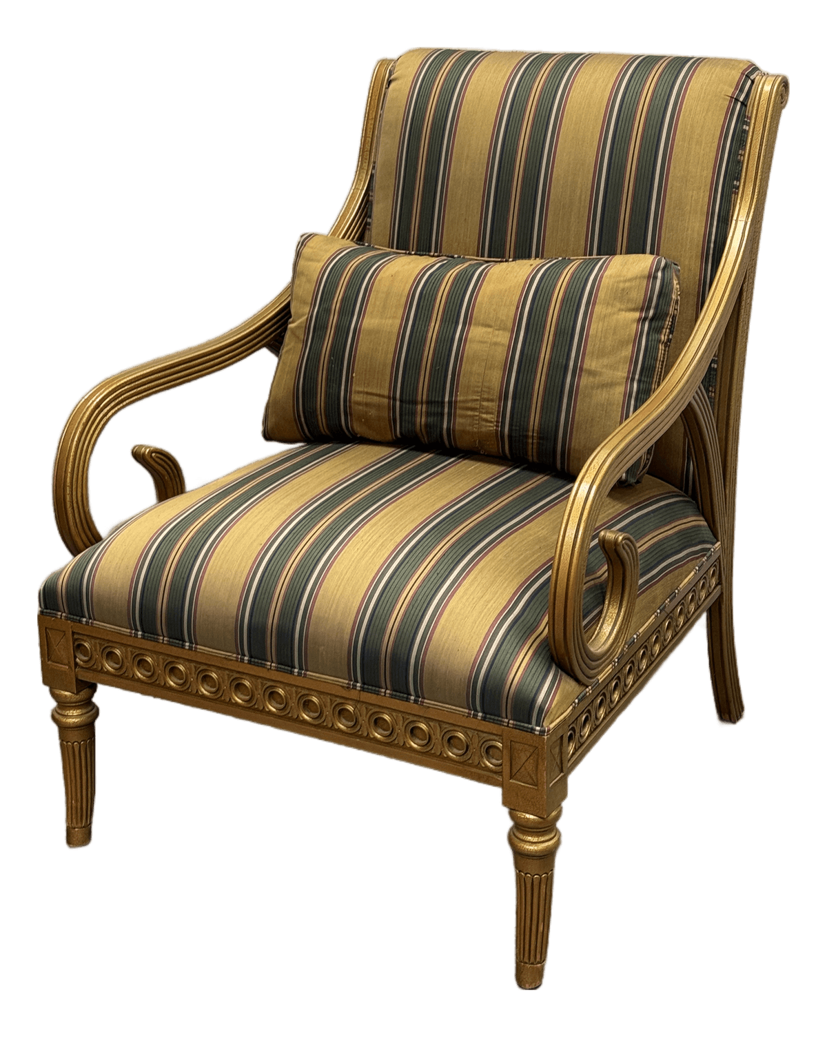 Vintage Henredon French Regency Style Carved Arm Chair. - Thumbnail 2