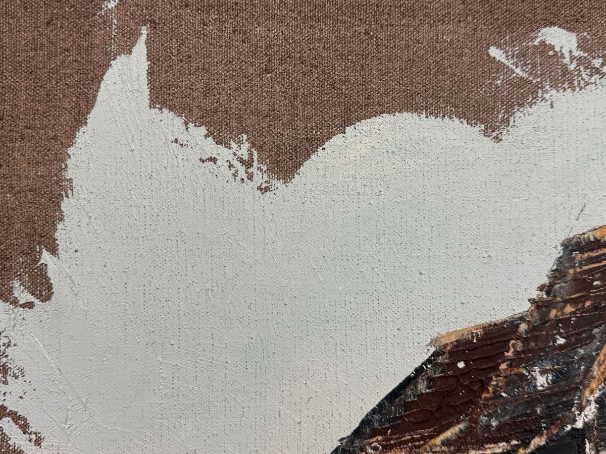 Artist Lace Framed Rustic Barn Painting, Circa 1963 - Thumbnail 11