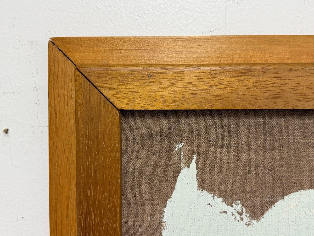 Artist Lace Framed Rustic Barn Painting, Circa 1963 - Thumbnail 5