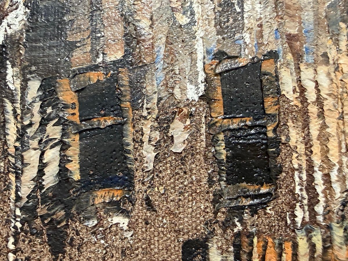 Artist Lace Framed Rustic Barn Painting, Circa 1963 - Thumbnail 10