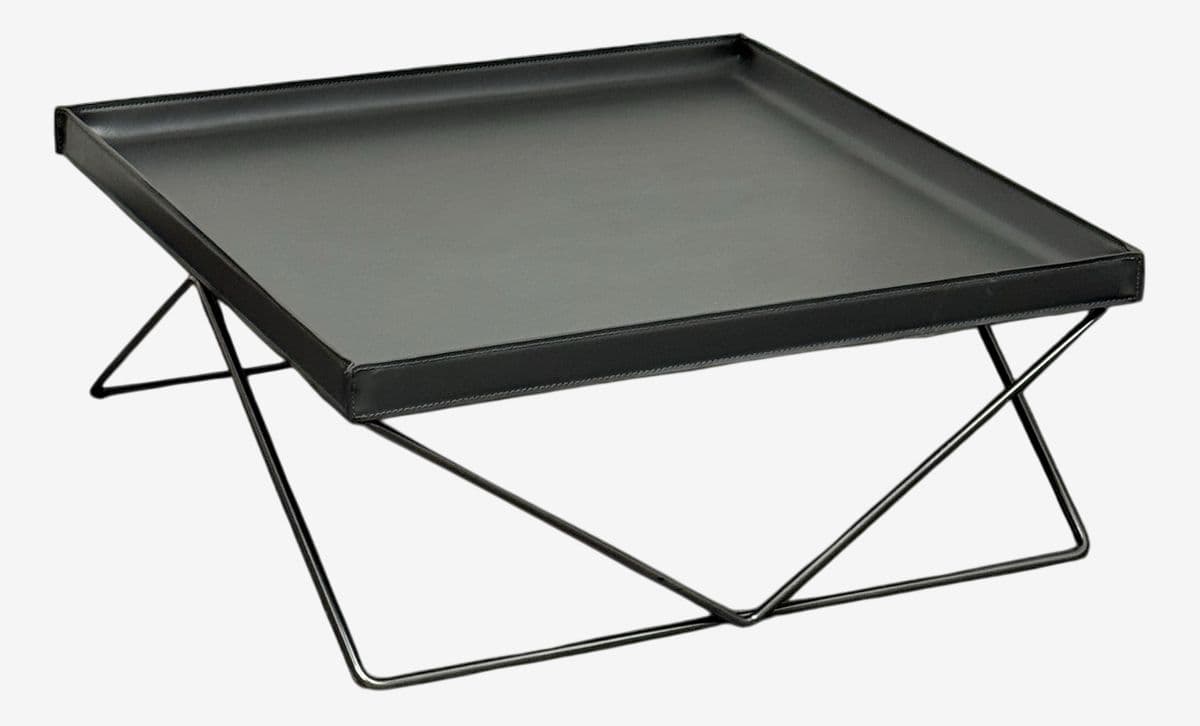 Bontempi Casa Flexus Square Leather Coffee Table - Image 1