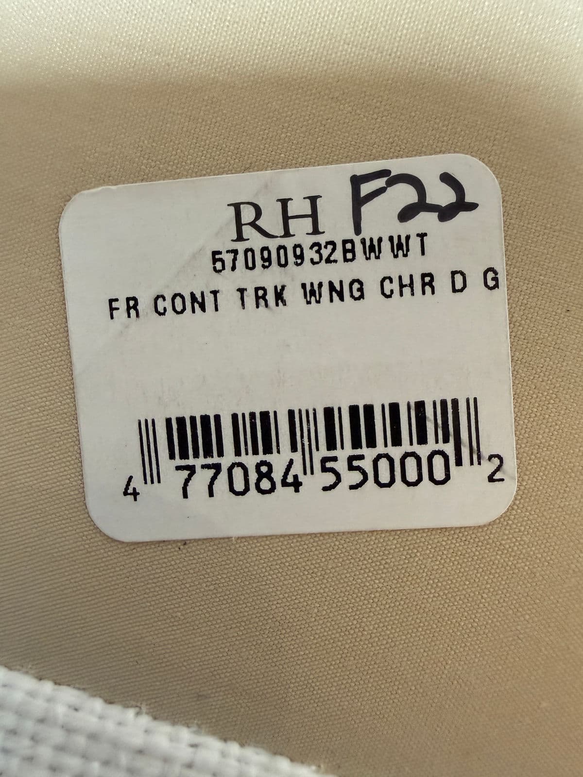 Restoration Hardware French Contemporary Track Arm Wingback Chair - Thumbnail 6