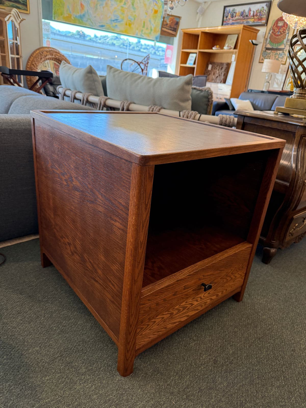 Oak Wood Side Table/Printer Stand - Thumbnail 13