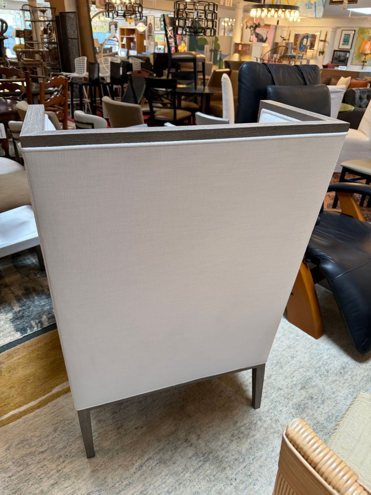 Restoration Hardware French Contemporary Track Arm Wingback Chair - Thumbnail 8