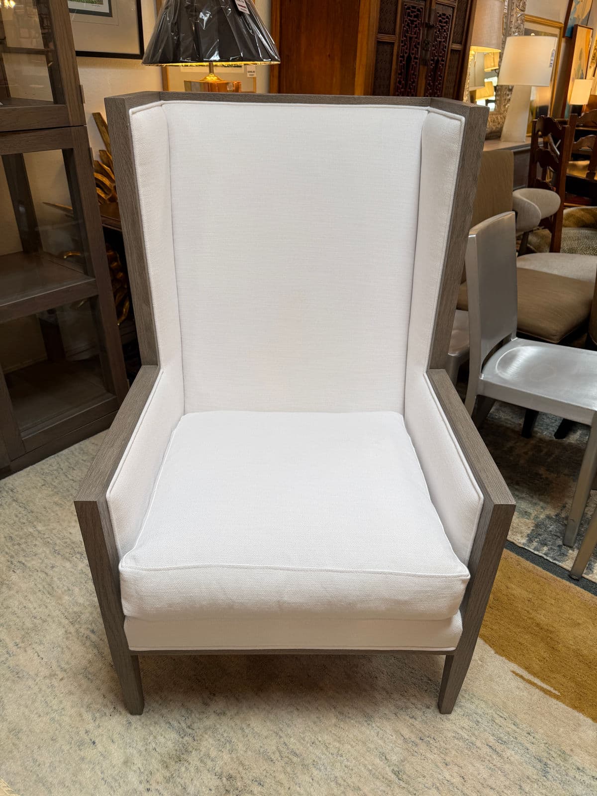 Restoration Hardware French Contemporary Track Arm Wingback Chair - Thumbnail 3