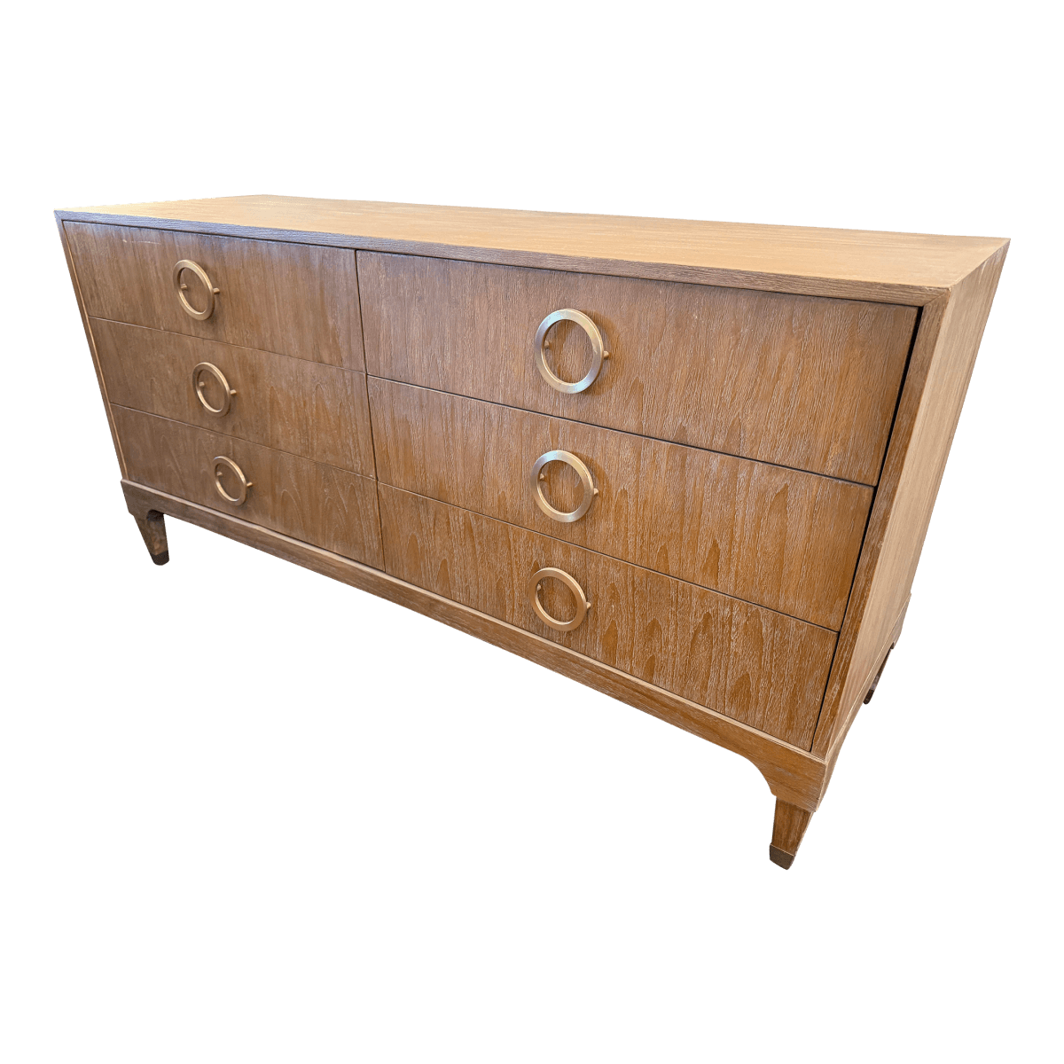 Brownstone Atherton Cerused Teak Six Drawer Dresser - Thumbnail 2