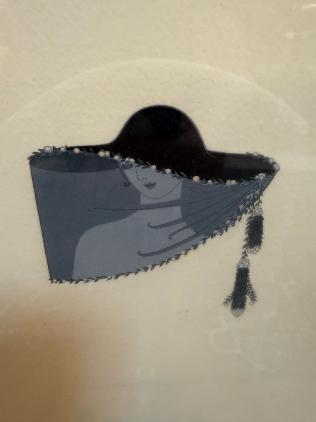 Circa 1975 Erte' Limited Edition Serigraphs "Feathers" 205 of 300 + "Veil" 38 of 300, a Pair - Thumbnail 8