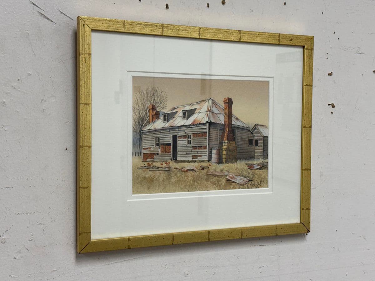 Karen Marlowe "Old Cottage, Broadmarsh" Original Watercolor, Framed - Thumbnail 4
