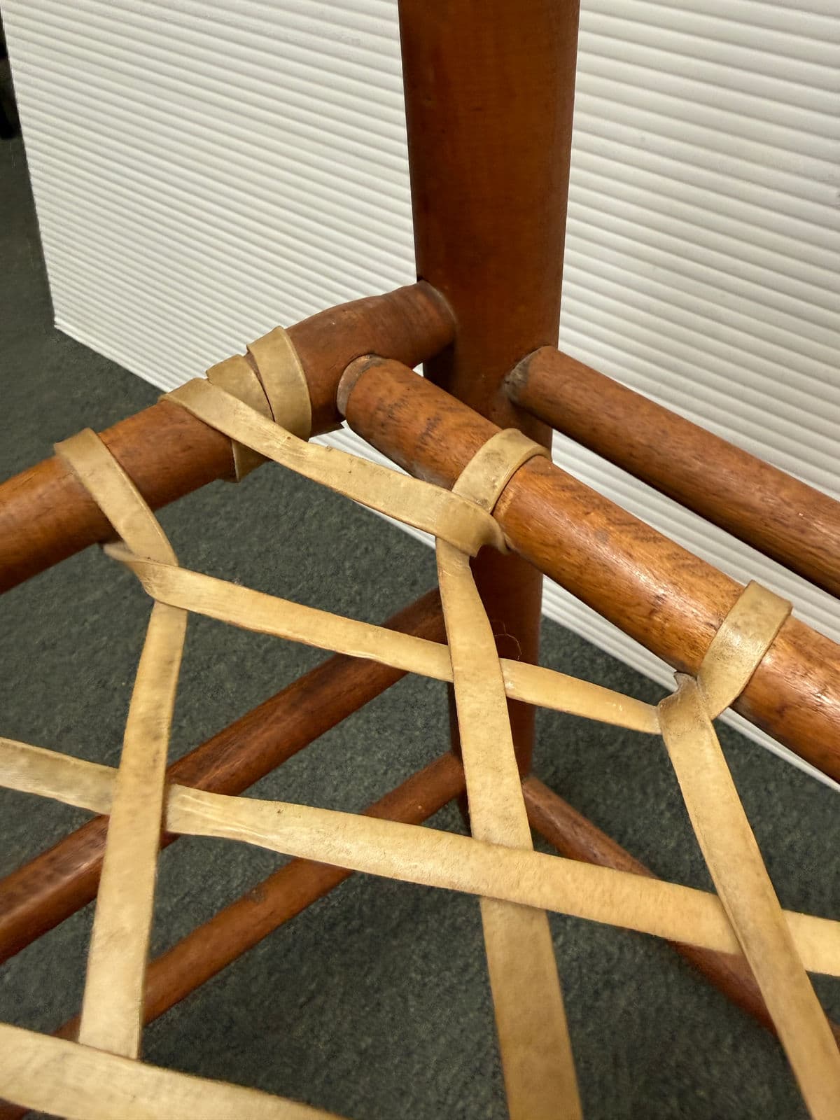 19th Century Antique Ladderback + Rawhide Seat Side Chairs, Set of 3 - Thumbnail 10