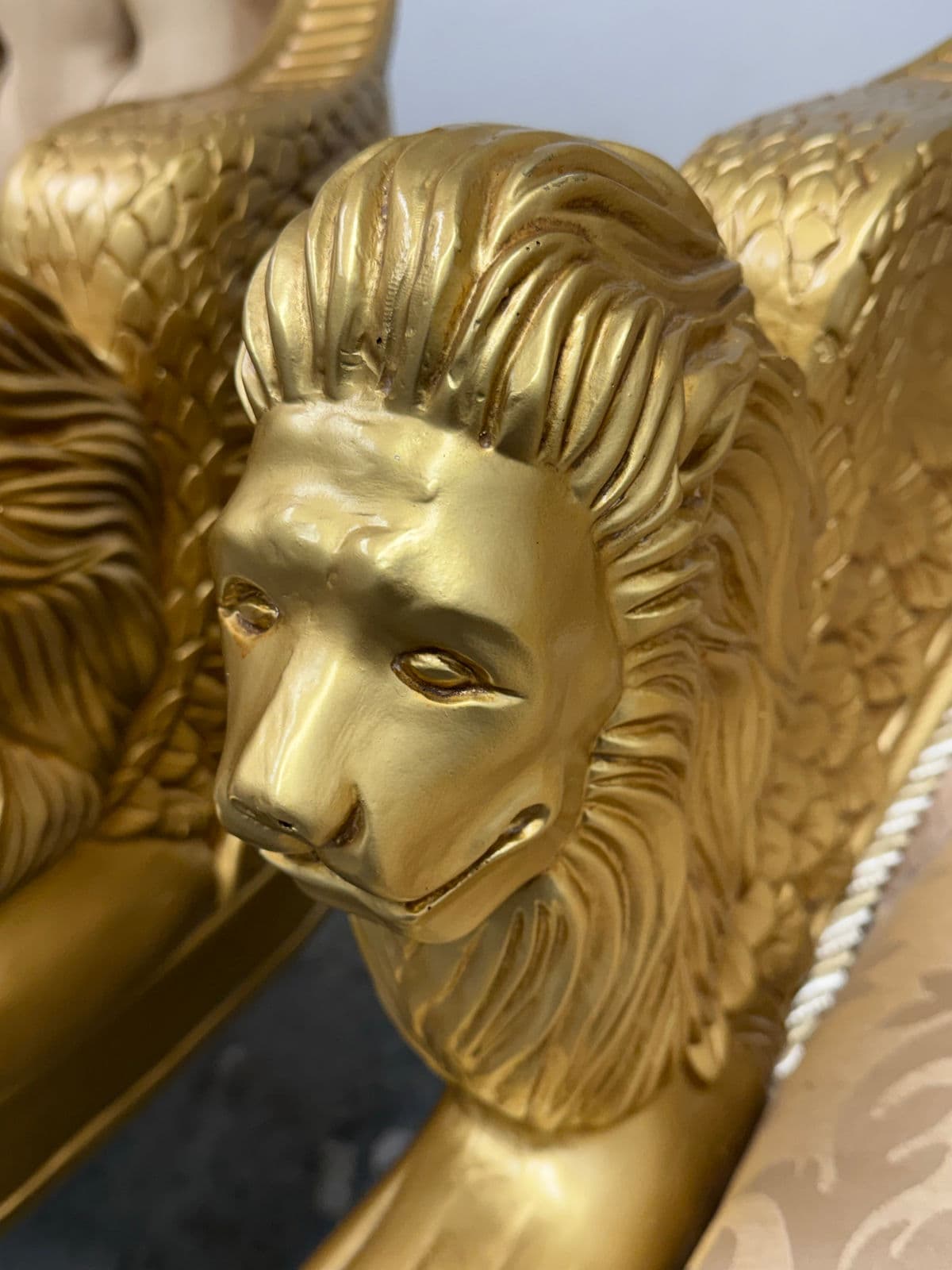 Homey Design Opulent Lion Head + Winged Arm Chairs, Pair - Thumbnail 6