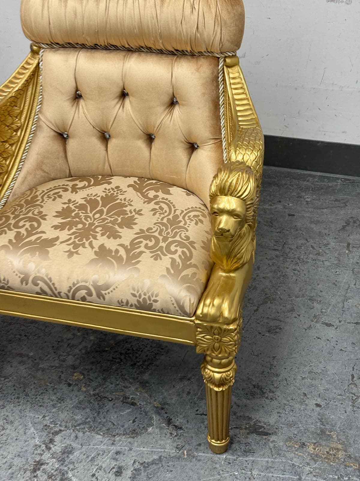 Homey Design Opulent Lion Head + Winged Arm Chairs, Pair - Thumbnail 13