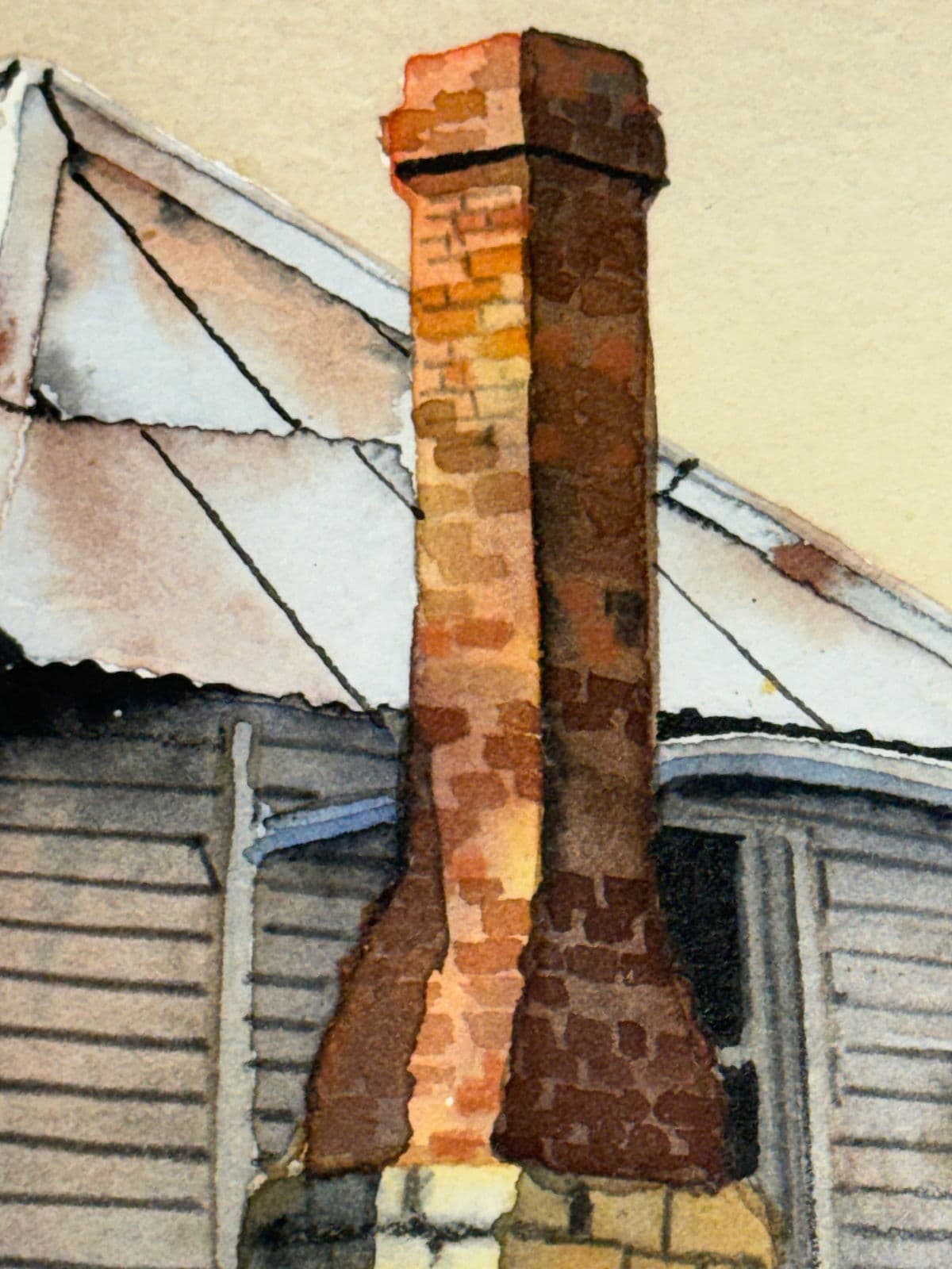 Karen Marlowe "Old Cottage, Broadmarsh" Original Watercolor, Framed - Thumbnail 10