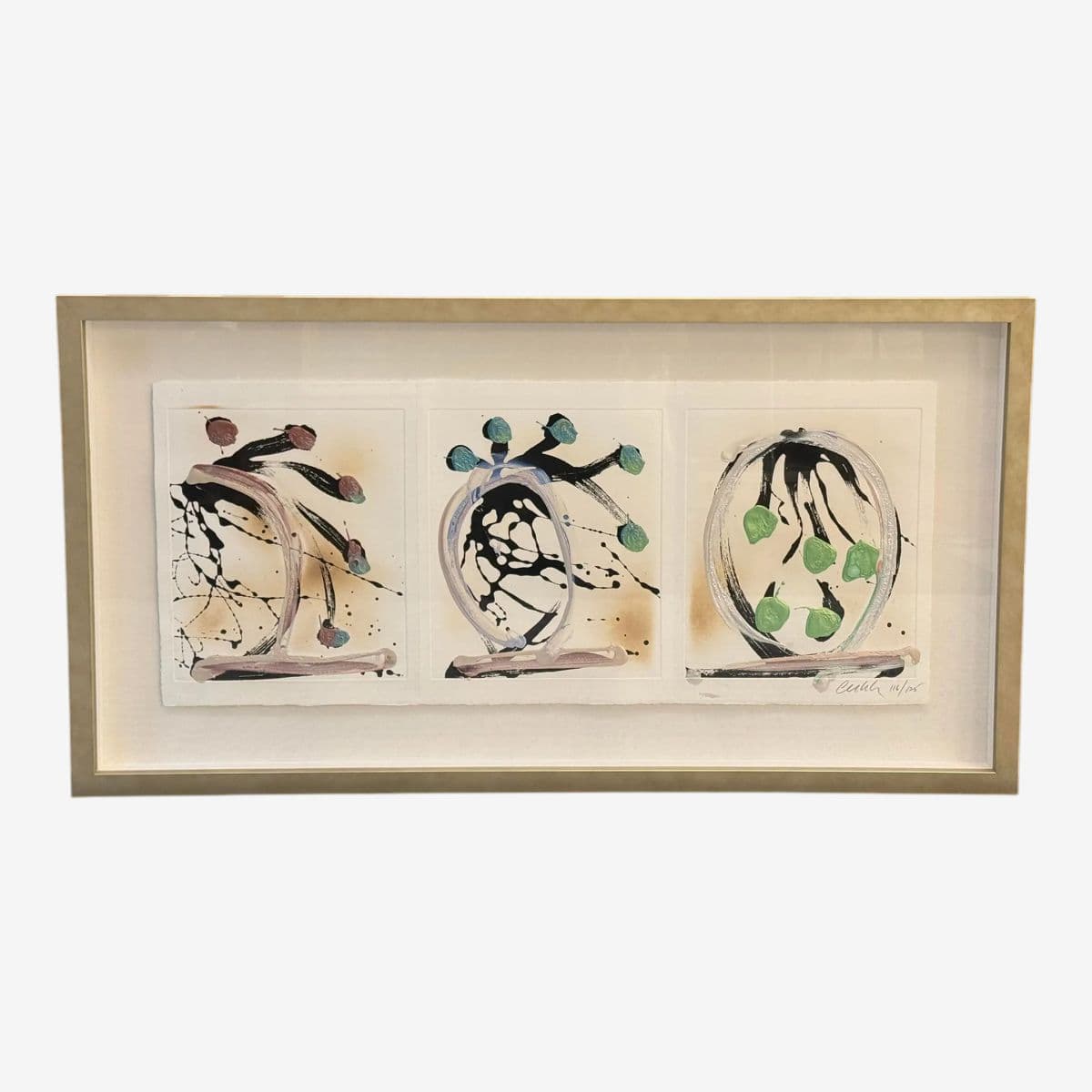 Dale Chihuly "Las Tres Hermanas Ikebanas", a Limited Edition Print, Signed + Framed - Image 1