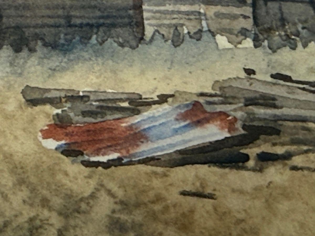 Karen Marlowe "Old Cottage, Broadmarsh" Original Watercolor, Framed - Thumbnail 9