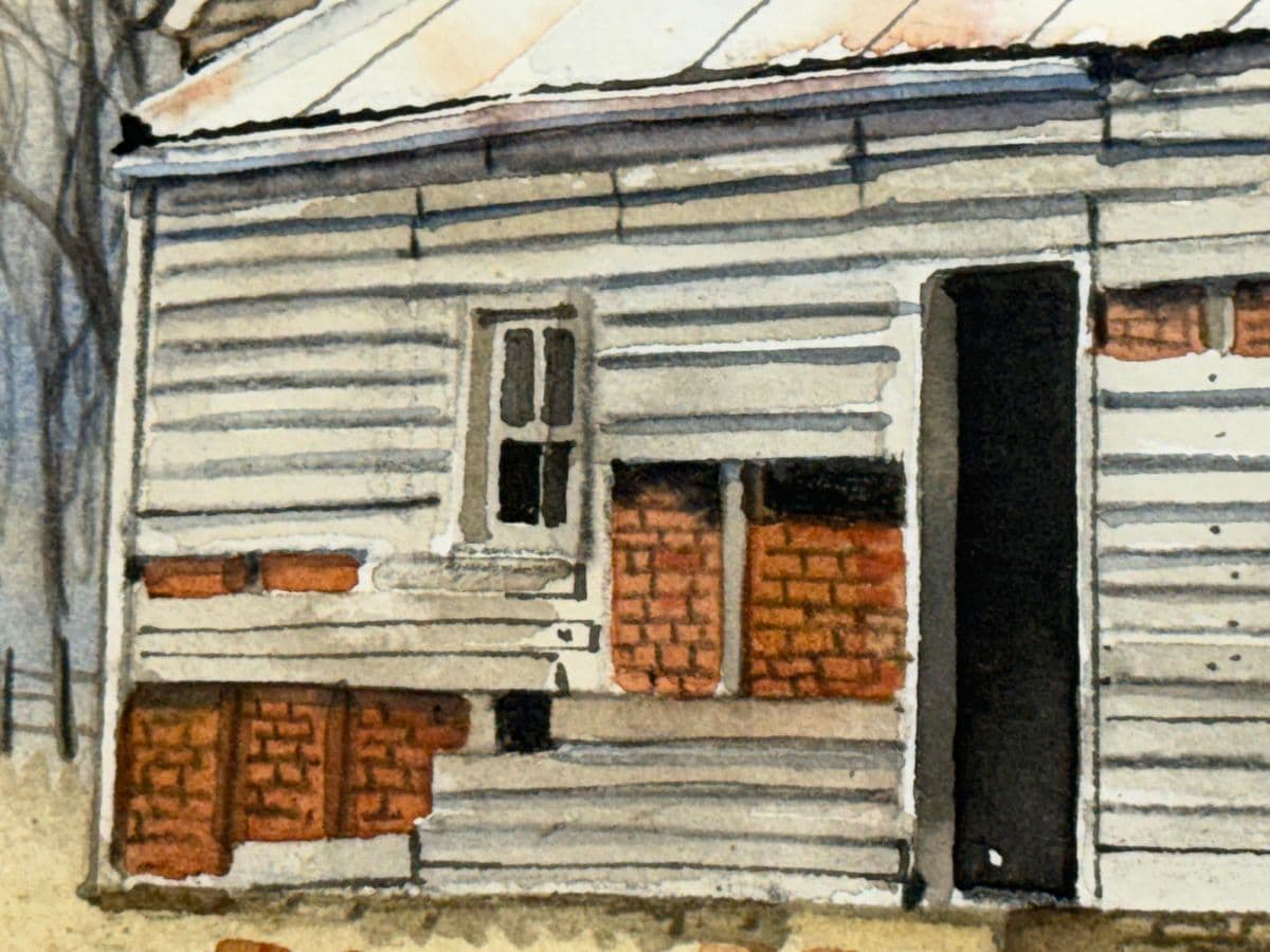 Karen Marlowe "Old Cottage, Broadmarsh" Original Watercolor, Framed - Thumbnail 6