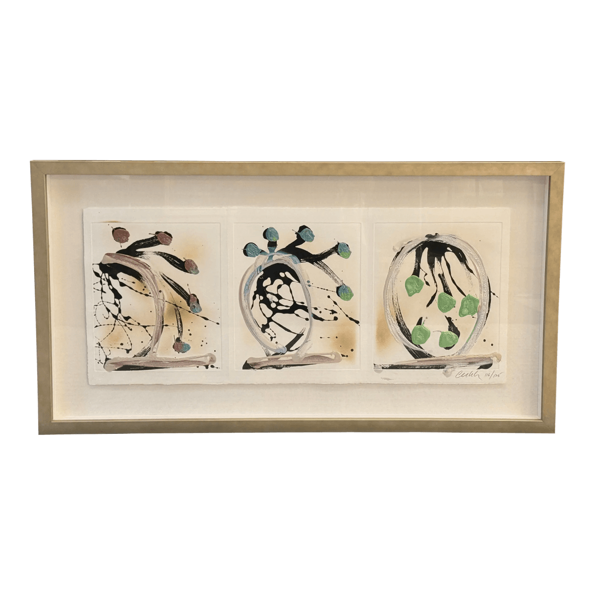 Dale Chihuly "Las Tres Hermanas Ikebanas", a Limited Edition Print, Signed + Framed - Thumbnail 2