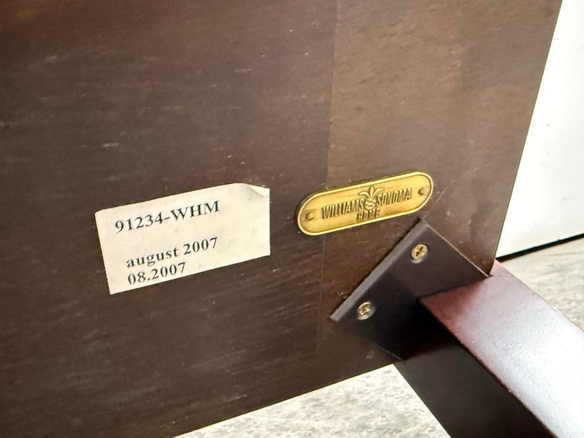 Circa 2007 Williams-Sonoma Home Nassau Square Side Table - Thumbnail 13