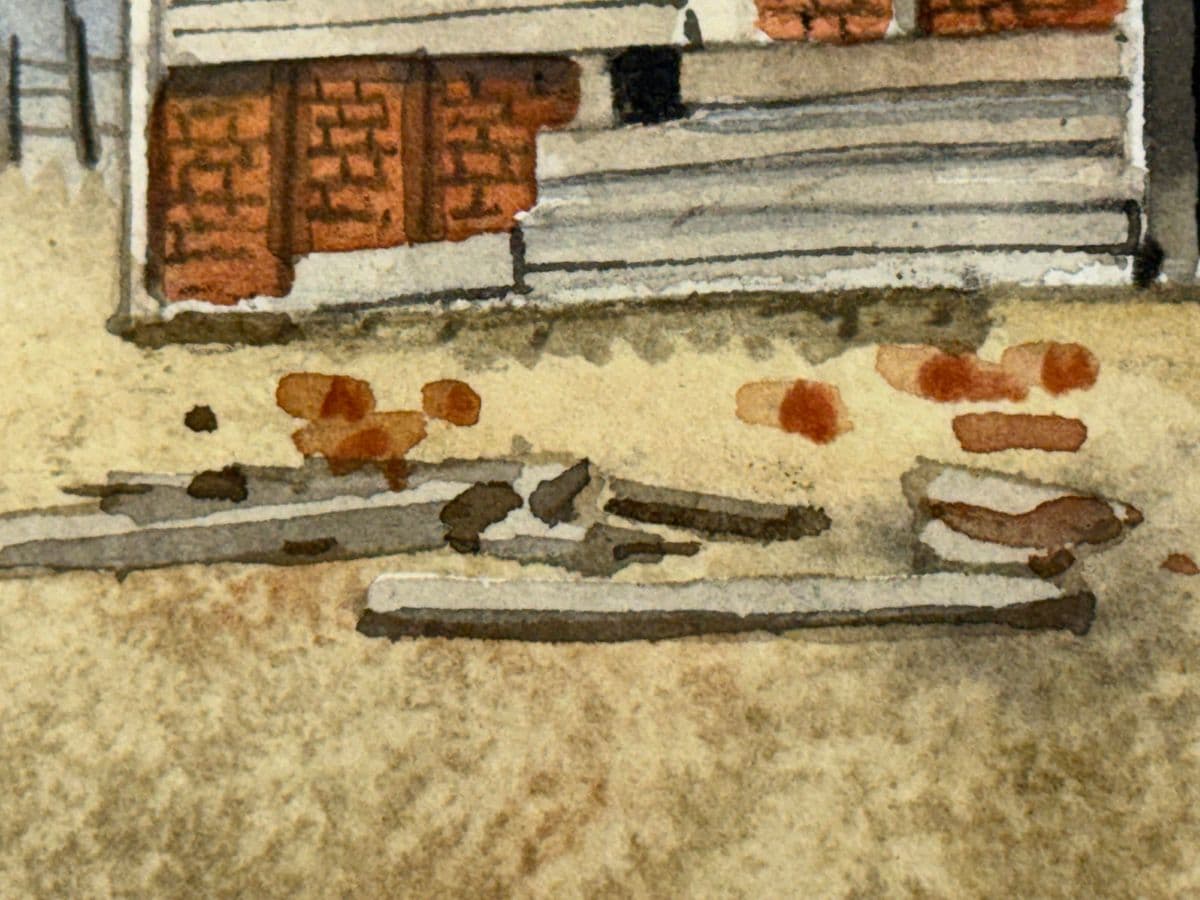 Karen Marlowe "Old Cottage, Broadmarsh" Original Watercolor, Framed - Thumbnail 7