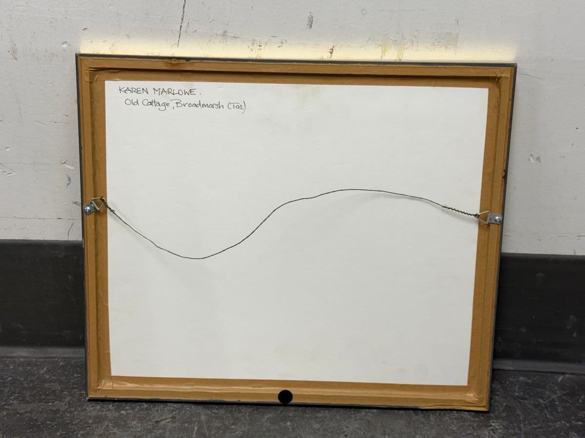 Karen Marlowe "Old Cottage, Broadmarsh" Original Watercolor, Framed - Thumbnail 12