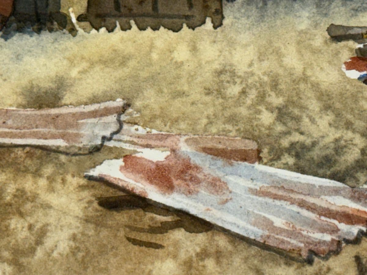 Karen Marlowe "Old Cottage, Broadmarsh" Original Watercolor, Framed - Thumbnail 8