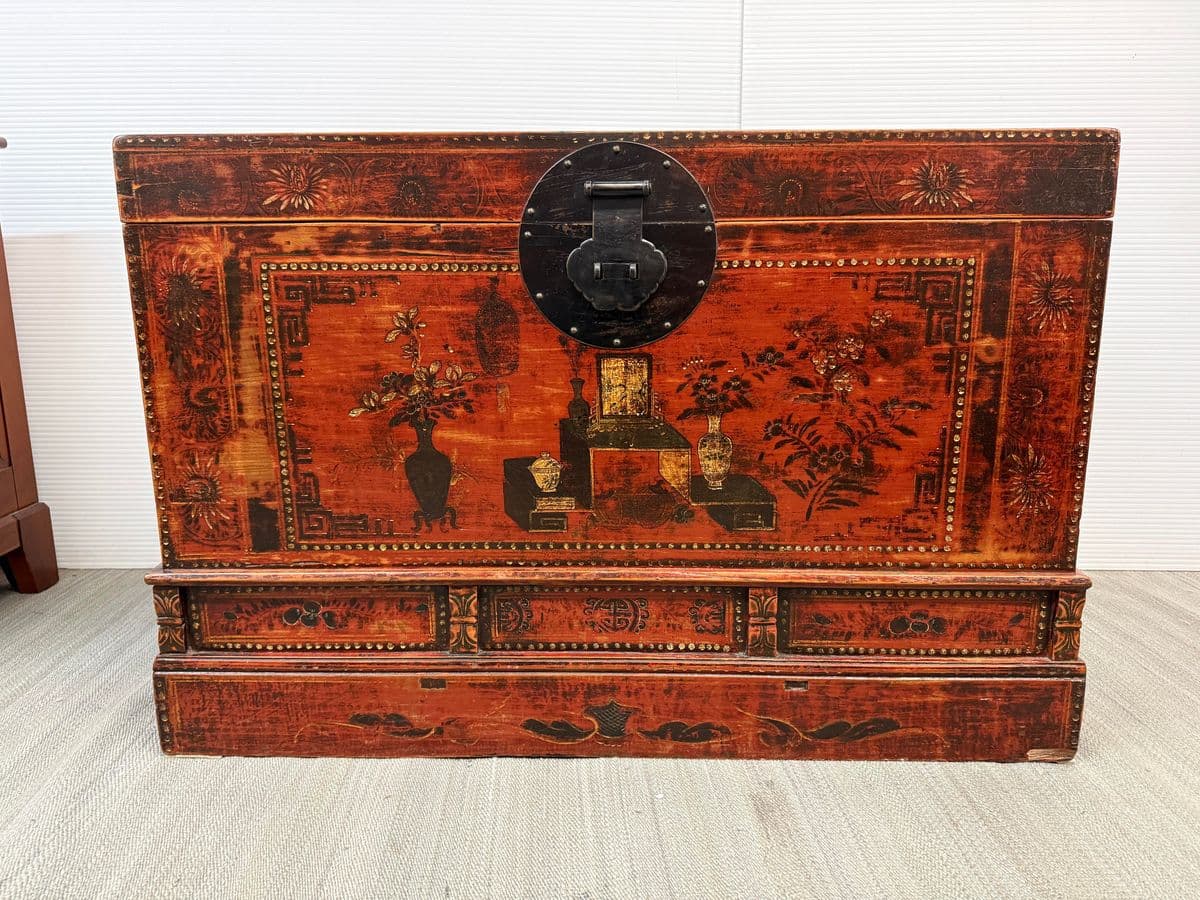 Antique Chinese Hand Painted Chest - Thumbnail 10