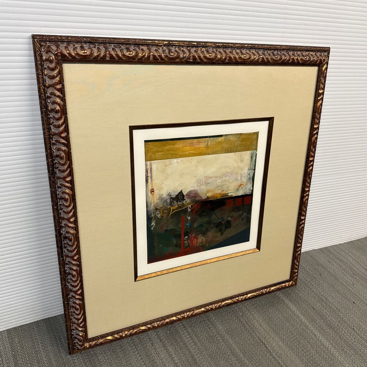 Abstract Mixed Media Art Work, Framed With Museum Glass - Thumbnail 12