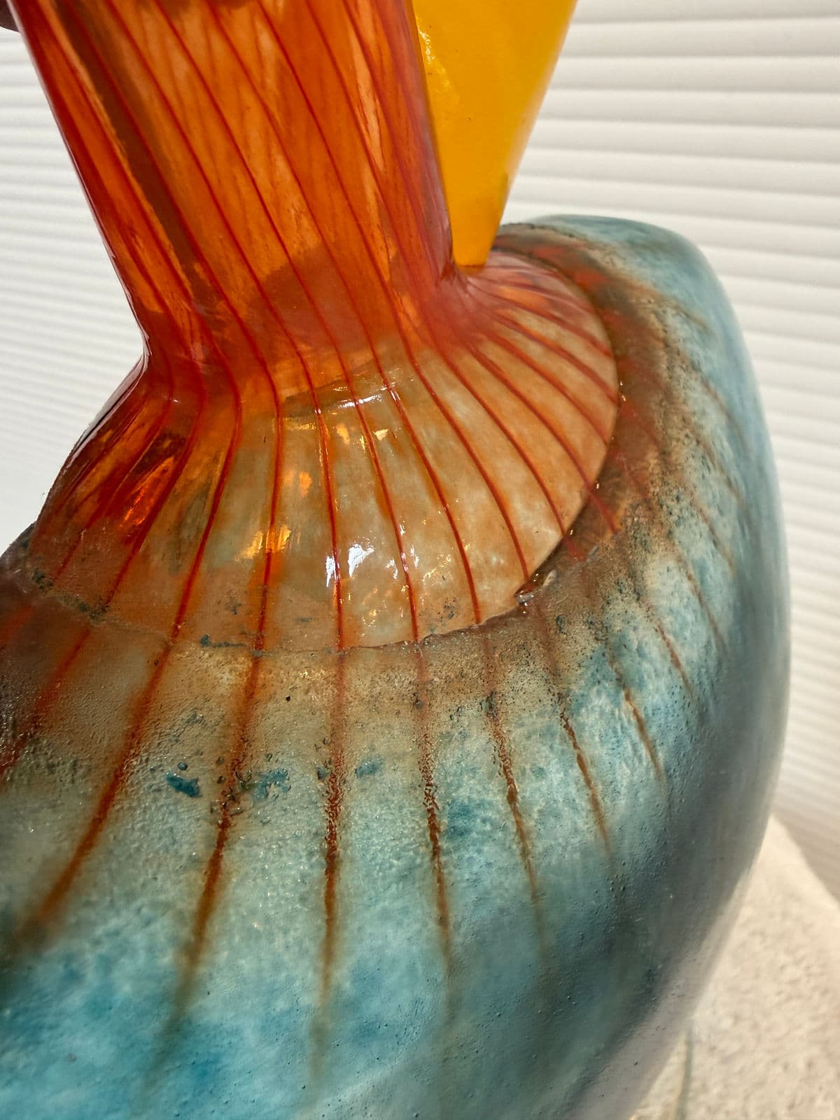 Circa 1989 Kjell Engman for Kosta Boda Bon Bon Art Glass Pitcher + Goblet, Set - Thumbnail 11