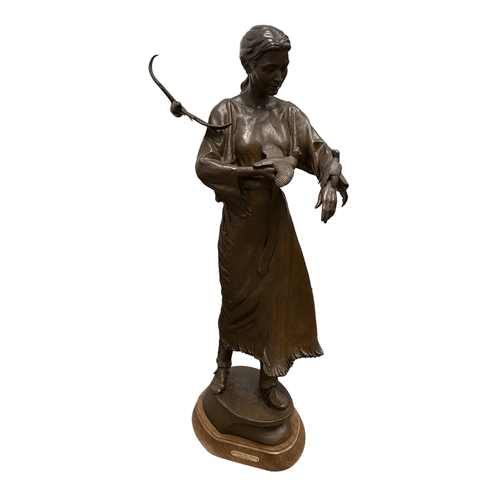 Roy Madsen's "Sacajawea: Bird Woman" Bronze Sculpture, Signed + Numbered 10 of 36 - Thumbnail 2