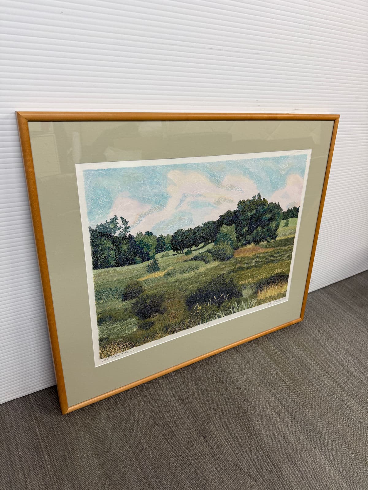 Gordon Mortensen "West Baker Park 1977" Woodcut Original, Signed - Thumbnail 12