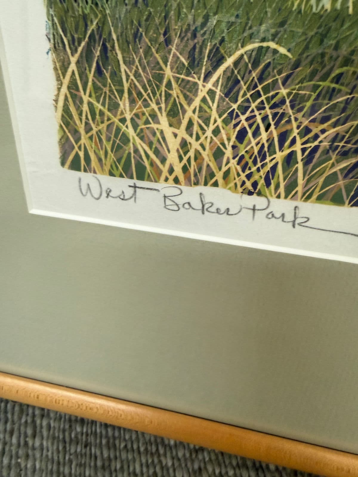 Gordon Mortensen "West Baker Park 1977" Woodcut Original, Signed - Thumbnail 6