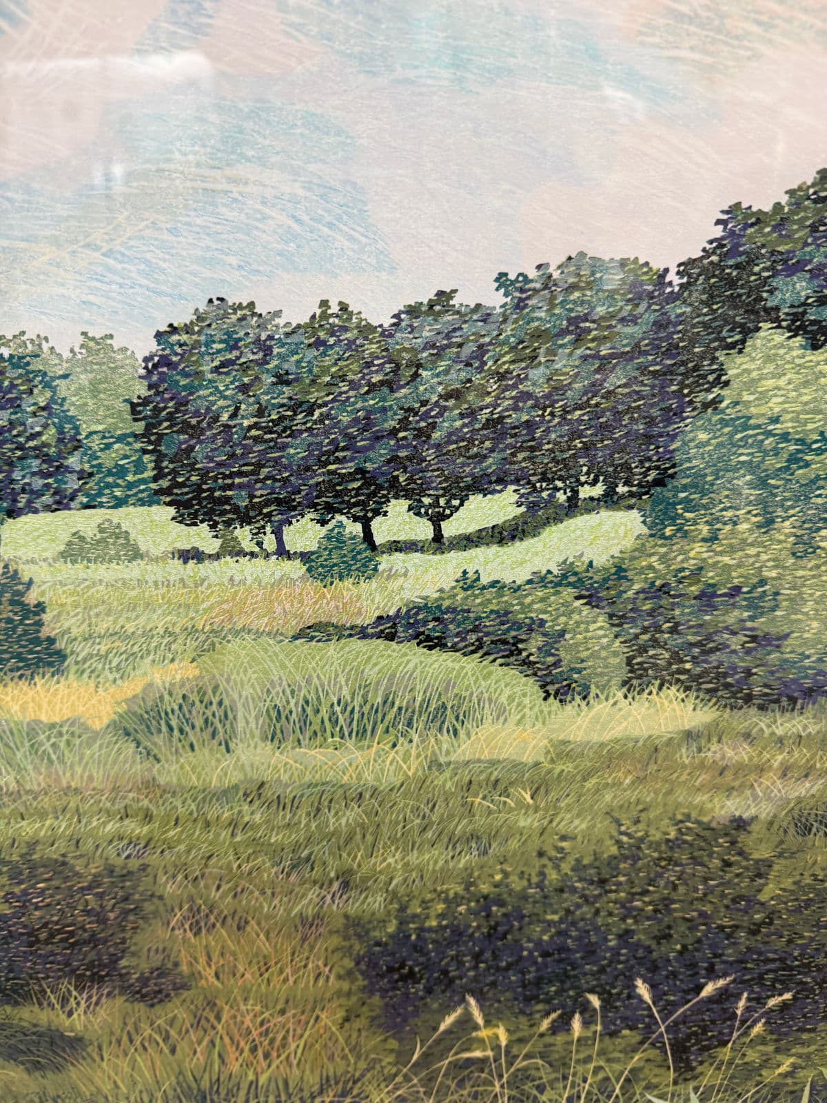 Gordon Mortensen "West Baker Park 1977" Woodcut Original, Signed - Thumbnail 9