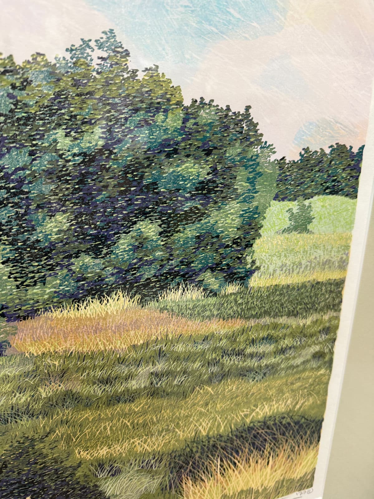 Gordon Mortensen "West Baker Park 1977" Woodcut Original, Signed - Thumbnail 10