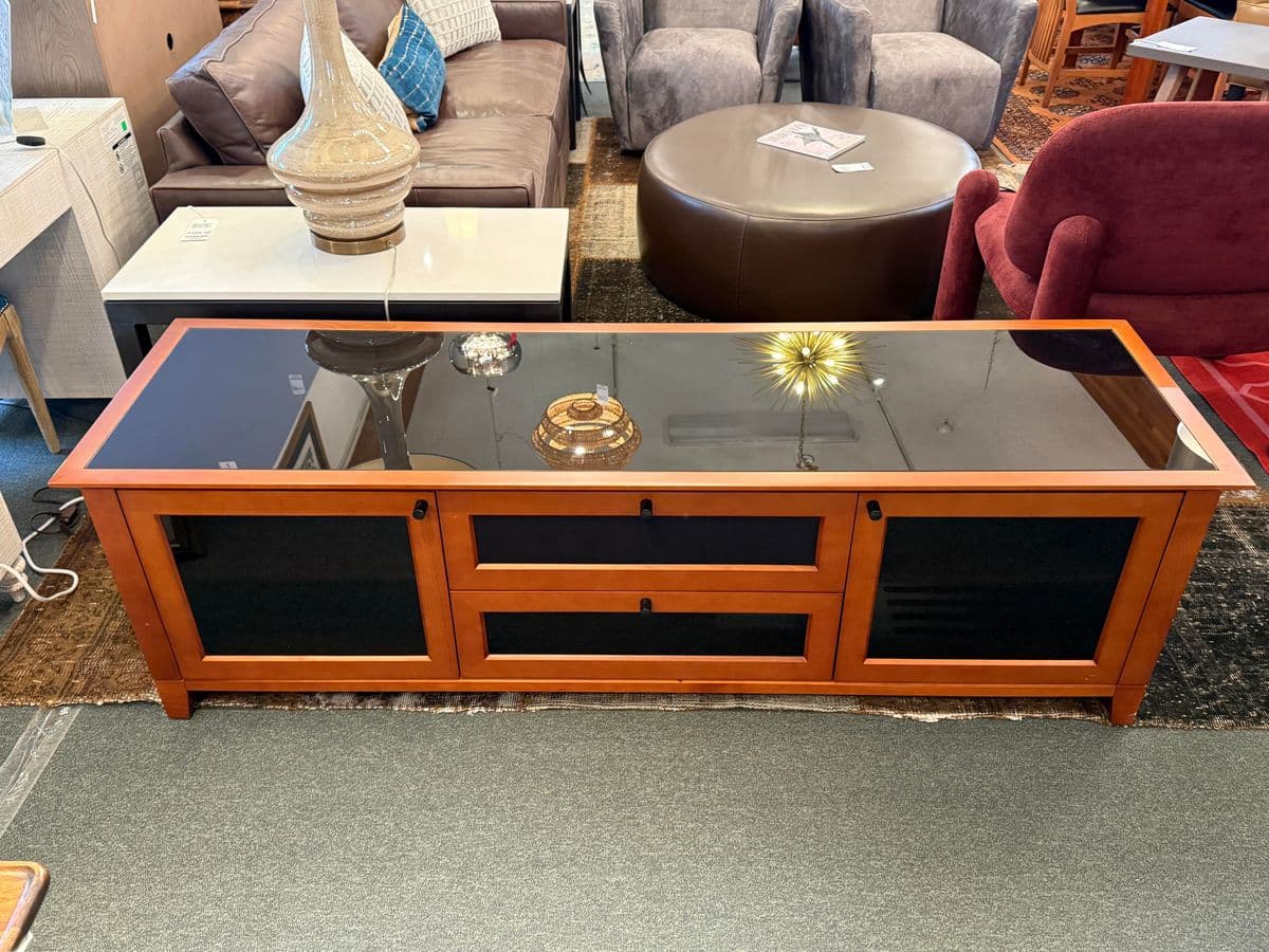 Bdi Novia Glass + Wood Media Cabinet - Thumbnail 3