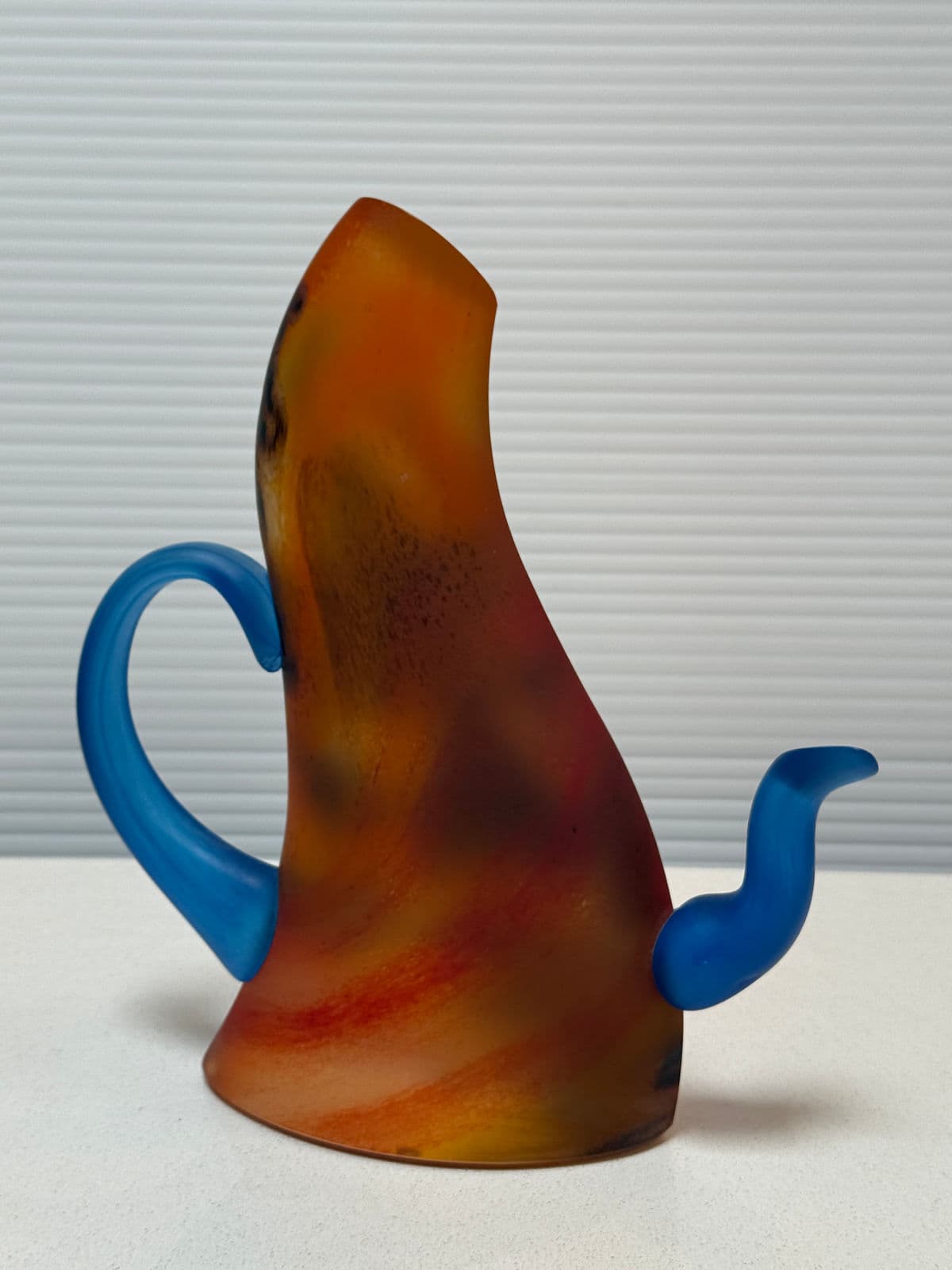 Circa 1980's Kjell Engman for Kosta Boda Limited Edition Teapot Art Glass Sculpture - Thumbnail 10